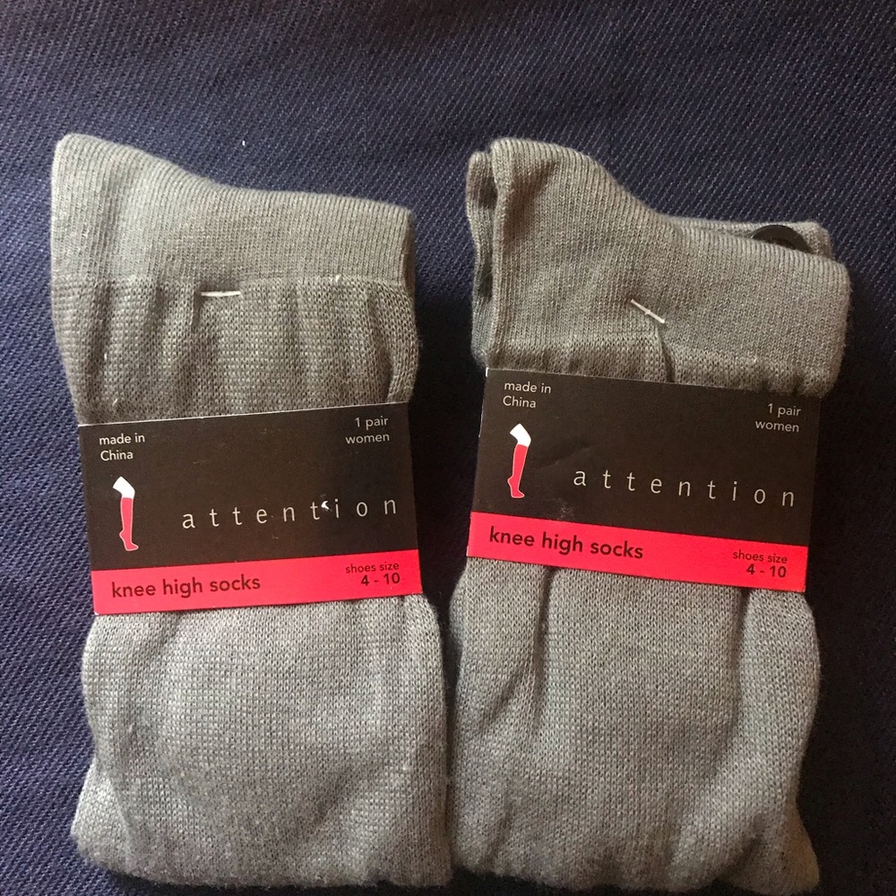 Attention knee high socks